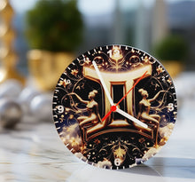 Load image into Gallery viewer, Quartz Clock, All 12 Starsigns, Every Sign Of The Zodiac, 200mm or 300mm, Perfect for Astrology Fan, Battery Included