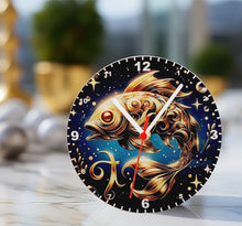 Load image into Gallery viewer, Quartz Clock, All 12 Starsigns, Every Sign Of The Zodiac, 200mm or 300mm, Perfect for Astrology Fan, Battery Included