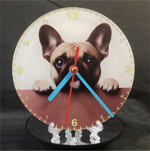 Load image into Gallery viewer, Your Favourite Peeking Dog Breed On A Quartz Clock, Stand or Wall Mounted, 200mm or 300mm Diameter