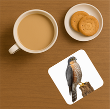 Load image into Gallery viewer, UK Birds of Prey Cork Coaster – Barn Owl / Peregrine Falcon / Red Kite (Choose Your Raptor)