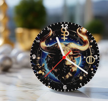 Load image into Gallery viewer, Quartz Clock, All 12 Starsigns, Every Sign Of The Zodiac, 200mm or 300mm, Perfect for Astrology Fan, Battery Included