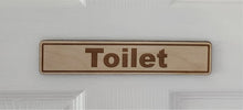 Load image into Gallery viewer, Toilet Door Sign in Wood or Acrylic, Choice of 6 Great Classic or Fun Plaque Designs