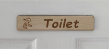 Load image into Gallery viewer, Toilet Door Sign in Wood or Acrylic, Choice of 6 Great Classic or Fun Plaque Designs