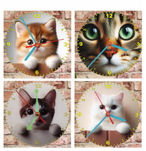 Load image into Gallery viewer, Cat Lover Gift, Choice of Cat Breeds Wall or Desk Clock (200 mm or 300 mm) Battery Included