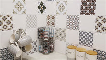 Load and play video in Gallery viewer, Mosaic Tile Stickers, Pack Of 16, All Sizes, Waterproof, Azulejo Transfers For Kitchen / Bathroom Tiles C59