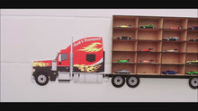 Load and play video in Gallery viewer, Personalised 3D American Truck Car Transporter For Bedroom Wall, 1,5m Long, Great For Boy's Bedroom