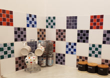 Load image into Gallery viewer, Mosaic Tile Stickers, Transfers, Slate Stone Marble Effects, Pack Of 16 for 100mm - 150mm - 200mm / 4 - 6 - 8 Inch square Tiles SL01 - Bolsover Designs