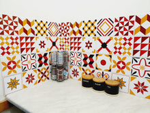 Load image into Gallery viewer, Mosaic Tile Stickers, Pack Of 16, All Sizes, Waterproof, Azulejo Transfers For Kitchen / Bathroom Tiles GT94 - Bolsover Designs