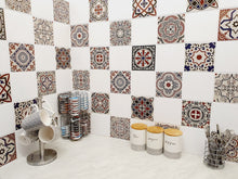 Load image into Gallery viewer, Mosaic Tile Stickers, Pack Of 16, All Sizes, Waterproof, Azulejo Transfers For Kitchen / Bathroom Tiles GT82 - Bolsover Designs