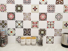Load image into Gallery viewer, Mosaic Tile Stickers, Pack Of 16, All Sizes, Waterproof, Azulejo Transfers For Kitchen / Bathroom Tiles C53 - Bolsover Designs