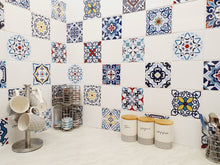 Load image into Gallery viewer, Mosaic Tile Stickers, Pack Of 16, All Sizes, Waterproof, Azulejo Transfers For Kitchen / Bathroom Tiles C17 - Bolsover Designs