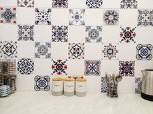 Load image into Gallery viewer, Mosaic Tile Stickers, Pack Of 16, All Sizes, Waterproof, Azulejo Transfers For Kitchen / Bathroom Tiles C15 - Bolsover Designs