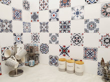 Load image into Gallery viewer, Mosaic Tile Stickers, Pack Of 16, All Sizes, Waterproof, Azulejo Transfers For Kitchen / Bathroom Tiles C15 - Bolsover Designs
