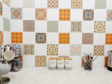 Load image into Gallery viewer, Mosaic Tile Stickers, Pack Of 24, All Sizes, Waterproof, Transfers For Kitchen / Bathroom Tiles C06 - Bolsover Designs