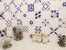 Load image into Gallery viewer, Mosaic Tile Stickers, Pack Of 16, All Sizes, Waterproof, Azulejo Transfers For Kitchen / Bathroom Tiles GT63 - Bolsover Designs