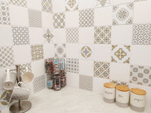 Load image into Gallery viewer, Mosaic Tile Stickers, Pack Of 16, All Sizes, Waterproof, Azulejo Transfers For Kitchen / Bathroom Tiles C37 - Bolsover Designs