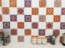 Load image into Gallery viewer, Mosaic Tile Stickers, Pack Of 16, All Sizes, Waterproof, Transfers For Kitchen / Bathroom Tiles C51 - Bolsover Designs