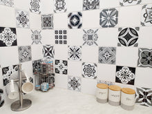 Load image into Gallery viewer, Mosaic Tile Stickers, Pack Of 16, All Sizes, Waterproof, Azulejo Transfers For Kitchen / Bathroom Tiles G33 - Bolsover Designs