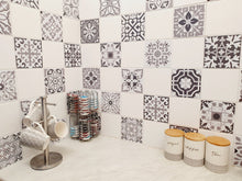 Load image into Gallery viewer, Mosaic Tile Stickers, Pack Of 16, All Sizes, Waterproof, Azulejo Transfers For Kitchen / Bathroom Tiles G27 - Bolsover Designs