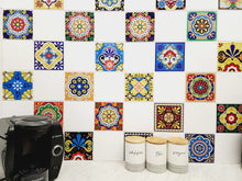 Load image into Gallery viewer, Mosaic Tile Stickers, Pack Of 24, All Sizes, Waterproof, Azulejo Transfers For Kitchen / Bathroom Tiles N02