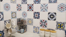 Load and play video in Gallery viewer, Mosaic Tile Stickers, Pack Of 16, All Sizes, Waterproof, Azulejo Transfers For Kitchen / Bathroom Tiles C17