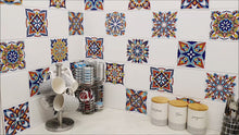 Load and play video in Gallery viewer, Mosaic Tile Stickers, Pack Of 16, All Sizes, Waterproof, Azulejo Transfers For Kitchen / Bathroom Tiles C19