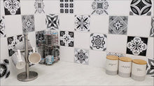 Load and play video in Gallery viewer, Mosaic Tile Stickers, Pack Of 16, All Sizes, Waterproof, Azulejo Transfers For Kitchen / Bathroom Tiles G33