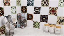 Load and play video in Gallery viewer, Mosaic Tile Stickers, Pack Of 16, All Sizes, Waterproof, Azulejo Transfers For Kitchen / Bathroom Tiles C44