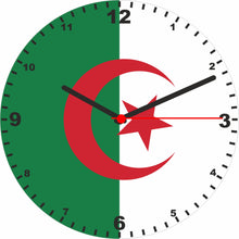 Load image into Gallery viewer, Flag Clock - Beginning With A - G, Flag Of Your Chosen Country On A Quartz Clock, Stand or Wall Mounted, 200mm