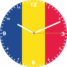 Load image into Gallery viewer, Flag Clock - Beginning With A - G, Flag Of Your Chosen Country On A Quartz Clock, Stand or Wall Mounted, 200mm
