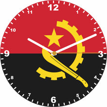 Load image into Gallery viewer, Flag Clock - Beginning With A - G, Flag Of Your Chosen Country On A Quartz Clock, Stand or Wall Mounted, 200mm