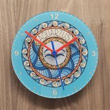 Load image into Gallery viewer, Signs Of The Zodiac Quartz Clock, All 12 Starsigns Available, 2 Different Sizes, Perfect for Astrology Fan, Battery Included