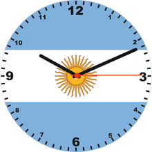 Load image into Gallery viewer, Flag Clock - Beginning With A - G, Flag Of Your Chosen Country On A Quartz Clock, Stand or Wall Mounted, 200mm