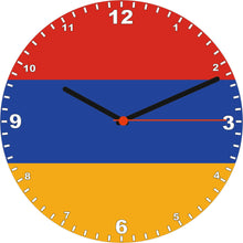 Load image into Gallery viewer, Flag Clock - Beginning With A - G, Flag Of Your Chosen Country On A Quartz Clock, Stand or Wall Mounted, 200mm