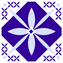 Load image into Gallery viewer, Mosaic Tile Stickers, Pack Of 16, All Sizes, Waterproof, Blue Transfers For Kitchen / Bathroom Tiles BL04 - Bolsover Designs