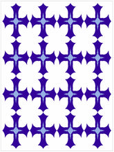 Load image into Gallery viewer, Pack Of 12 Blue Pattern Mosaic Waterproof Tile Stickers, Transfers For 150mm x 200mm or 200mm x 250mm Kitchen or Bathroom Tiles Design BL06 - Bolsover Designs