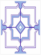 Load image into Gallery viewer, Pack Of 12 Blue Pattern Mosaic Waterproof Tile Stickers, Transfers For 150mm x 200mm or 200mm x 250mm Kitchen or Bathroom Tiles Design BL06 - Bolsover Designs