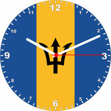 Load image into Gallery viewer, Flag Clock - Beginning With A - G, Flag Of Your Chosen Country On A Quartz Clock, Stand or Wall Mounted, 200mm