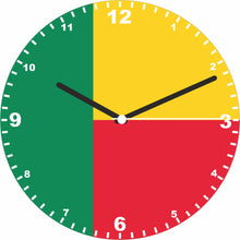 Load image into Gallery viewer, Flag Clock - Beginning With A - G, Flag Of Your Chosen Country On A Quartz Clock, Stand or Wall Mounted, 200mm