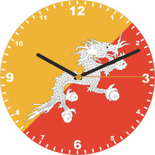 Load image into Gallery viewer, Flag Clock - Beginning With A - G, Flag Of Your Chosen Country On A Quartz Clock, Stand or Wall Mounted, 200mm