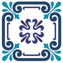 Load image into Gallery viewer, Mosaic Tile Stickers, Pack Of 16, All Sizes, Waterproof, Azulejo Transfers For Kitchen / Bathroom Tiles C17 - Bolsover Designs