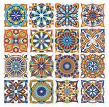 Load image into Gallery viewer, Mosaic Tile Stickers, Pack Of 16, All Sizes, Waterproof, Azulejo Transfers For Kitchen / Bathroom Tiles C21 - Bolsover Designs