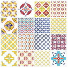 Load image into Gallery viewer, Mosaic Tile Stickers, Pack Of 16, All Sizes, Waterproof, Azulejo Transfers For Kitchen / Bathroom Tiles C22 - Bolsover Designs