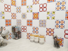 Load image into Gallery viewer, Mosaic Tile Stickers, Pack Of 16, All Sizes, Waterproof, Transfers For Kitchen / Bathroom Tiles C25 - Bolsover Designs