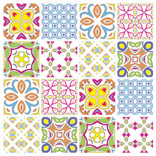 Load image into Gallery viewer, Mosaic Tile Stickers, Pack Of 16, All Sizes, Waterproof, Transfers For Kitchen / Bathroom Tiles C27 - Bolsover Designs