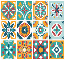 Load image into Gallery viewer, Pack Of 24 Mosaic Tile Stickers, Transfers For 150mm x 200mm / 6 x 8 Inch or 200mm x 250mm / 8 x 10 Inch Kitchen or Bathroom Tiles C42L - Bolsover Designs