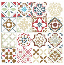 Load image into Gallery viewer, Mosaic Tile Stickers, Pack Of 16, All Sizes, Waterproof, Azulejo Transfers For Kitchen / Bathroom Tiles C52 - Bolsover Designs