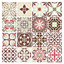 Load image into Gallery viewer, Mosaic Tile Stickers, Pack Of 16, All Sizes, Waterproof, Azulejo Transfers For Kitchen / Bathroom Tiles C53 - Bolsover Designs