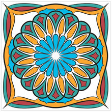 Load image into Gallery viewer, Mosaic Tile Stickers, Pack Of 16, All Sizes, Waterproof, Azulejo Transfers For Kitchen / Bathroom Tiles C54 - Bolsover Designs