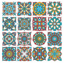 Load image into Gallery viewer, Mosaic Tile Stickers, Pack Of 16, All Sizes, Waterproof, Azulejo Transfers For Kitchen / Bathroom Tiles C55 - Bolsover Designs